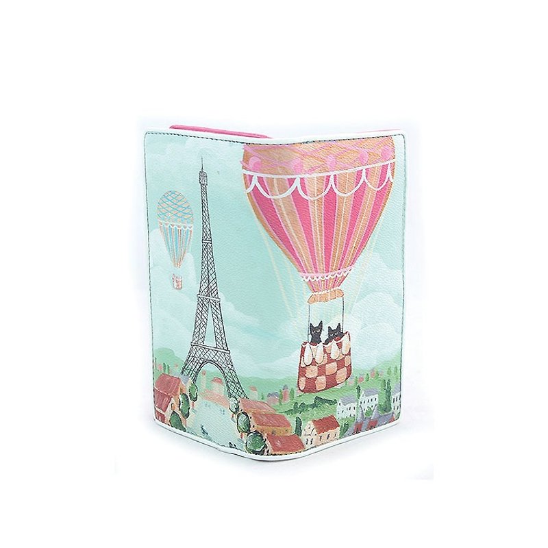 Ashley M - Balloon Kitties in Paris Wallet  R67487UB  spot sale - กระเป๋าสตางค์ - หนังเทียม สีน้ำเงิน
