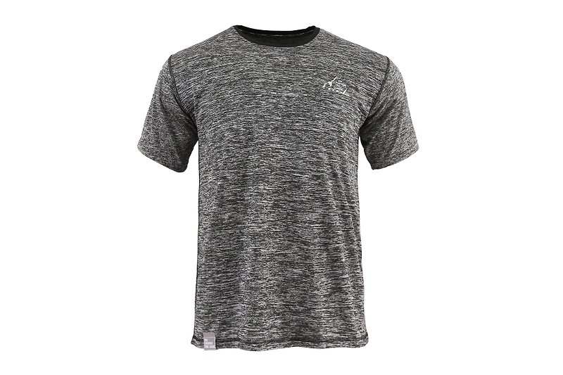 Tools NAKEDT Mixed Yarn Short Sleeve TEE :: Black:: Comfortable:: Casual - Men's T-Shirts & Tops - Polyester Black