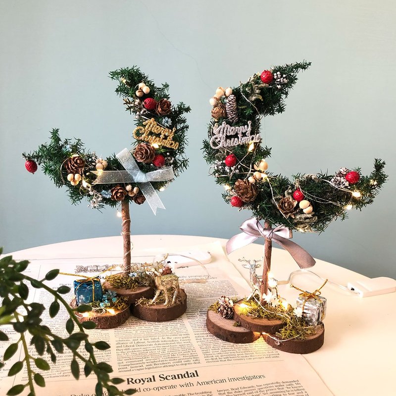 聖誕限定課程 聖誕月亮桌上裝飾 - 植栽/花藝 - 植物．花 