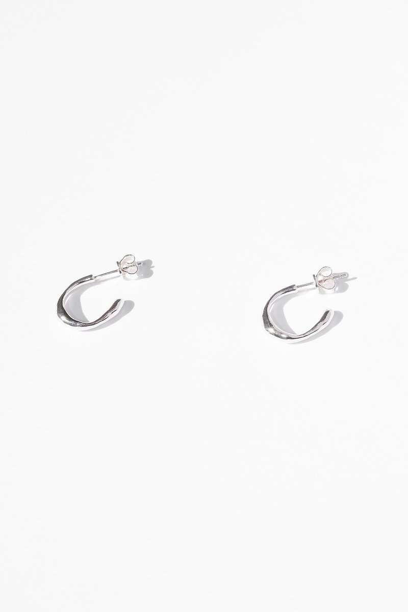 Current Earring 小冰川耳環 - 耳環/耳夾 - 純銀 銀色