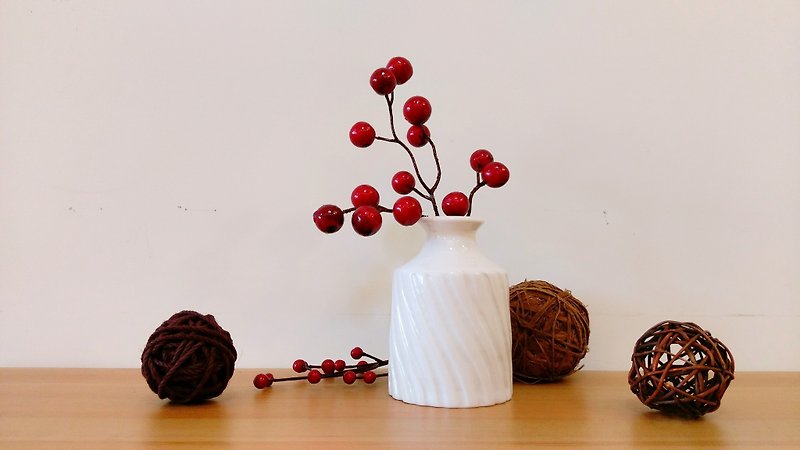 情人節禮物首選 手拉坯 刻刻系列 白花瓶2 - 植物/盆栽/盆景 - 瓷 白色