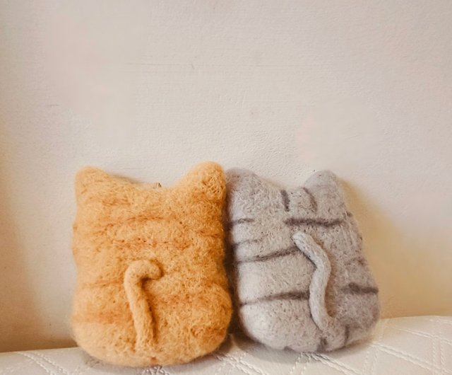 羊毛フェルト。猫。バッグチャーム。オーダーNo.30 羊毛フェルト。猫。バッグチャーム。オーダーNo.30