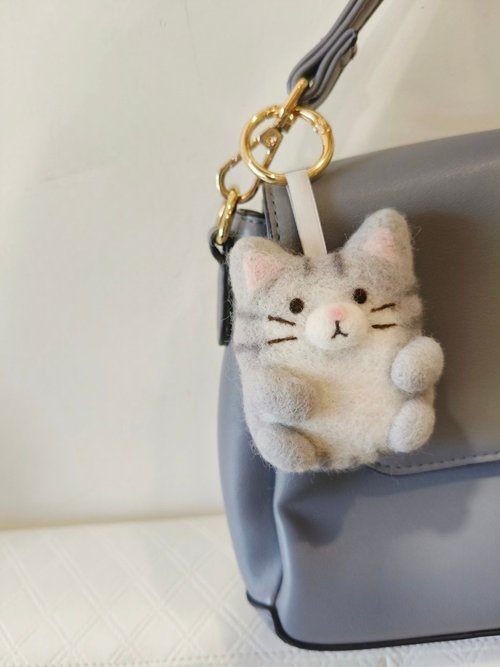 猫毛フェルトバッグチャーム/キーホルダー - ショップ