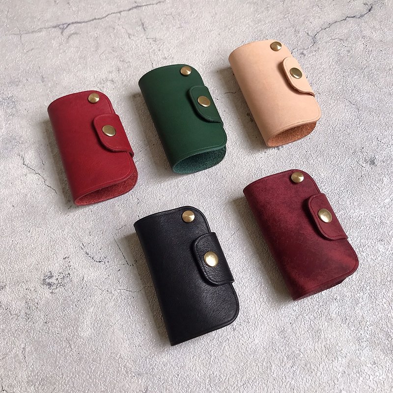 Car key remote control genuine leather leather case gift giving Valentine's Day universal size - Keychains - Genuine Leather Multicolor