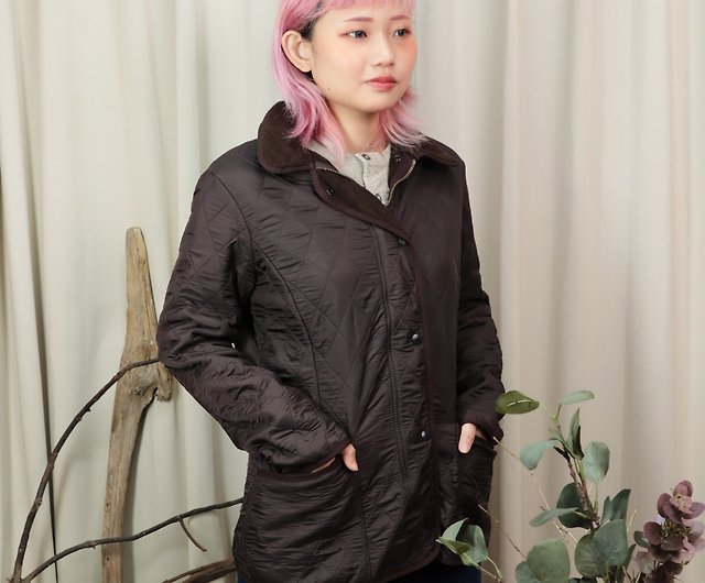 Tsubasa.Y│Barbour Quilted Jacket 004 Brown, Lightweight Cotton