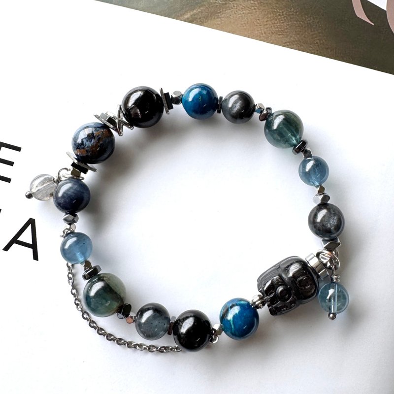衝事業必備神器 金運石貔貅 風暴藍彼得 藍銅礦 藍綠晶 - 手鍊/手環 - 水晶 
