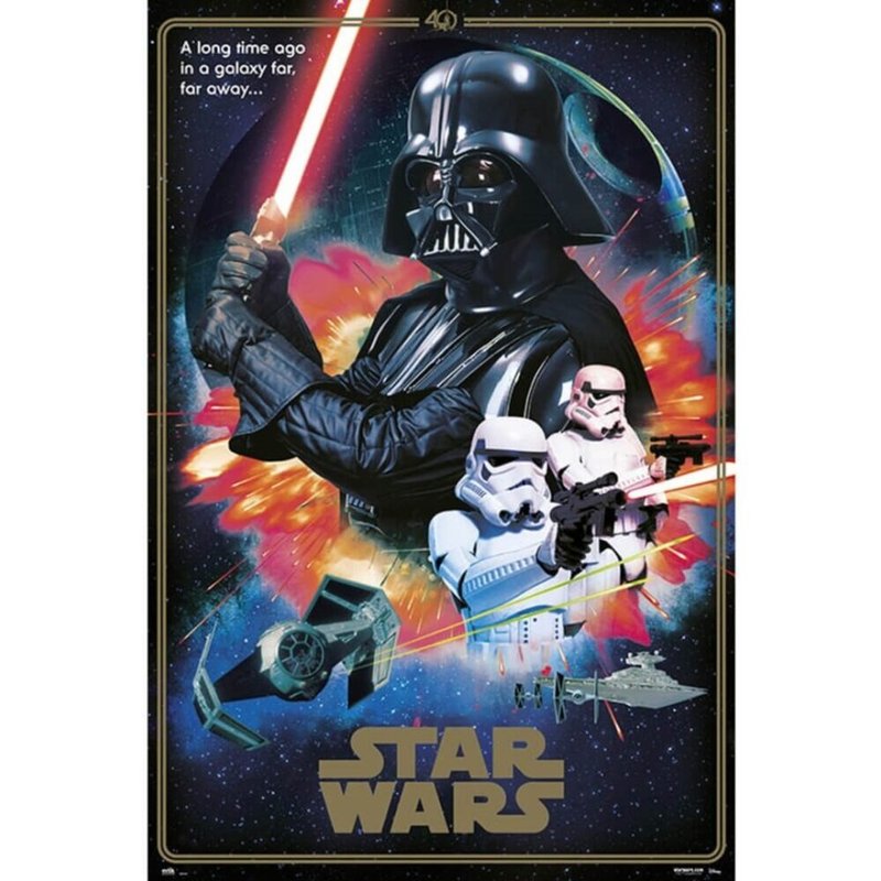 【Star Wars】STAR WARS 40th Anniversary Edition Darth Vader Poster - โปสเตอร์ - กระดาษ หลากหลายสี