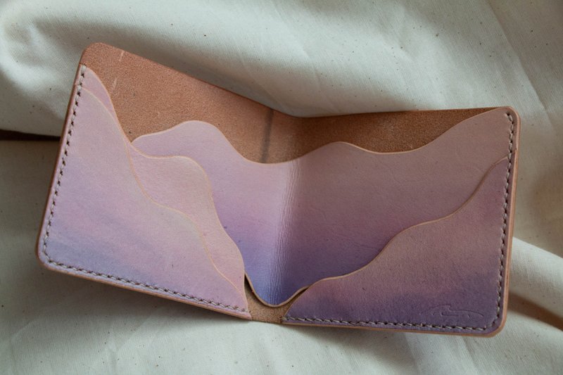 Shanlang I wallet hand-dyed vegetable tanned leather customized - Wallets - Genuine Leather Purple