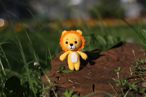NovichataArtCrochet Crochet lion toy, handmade amigurumi lion, crochet lion, soft crochet toy