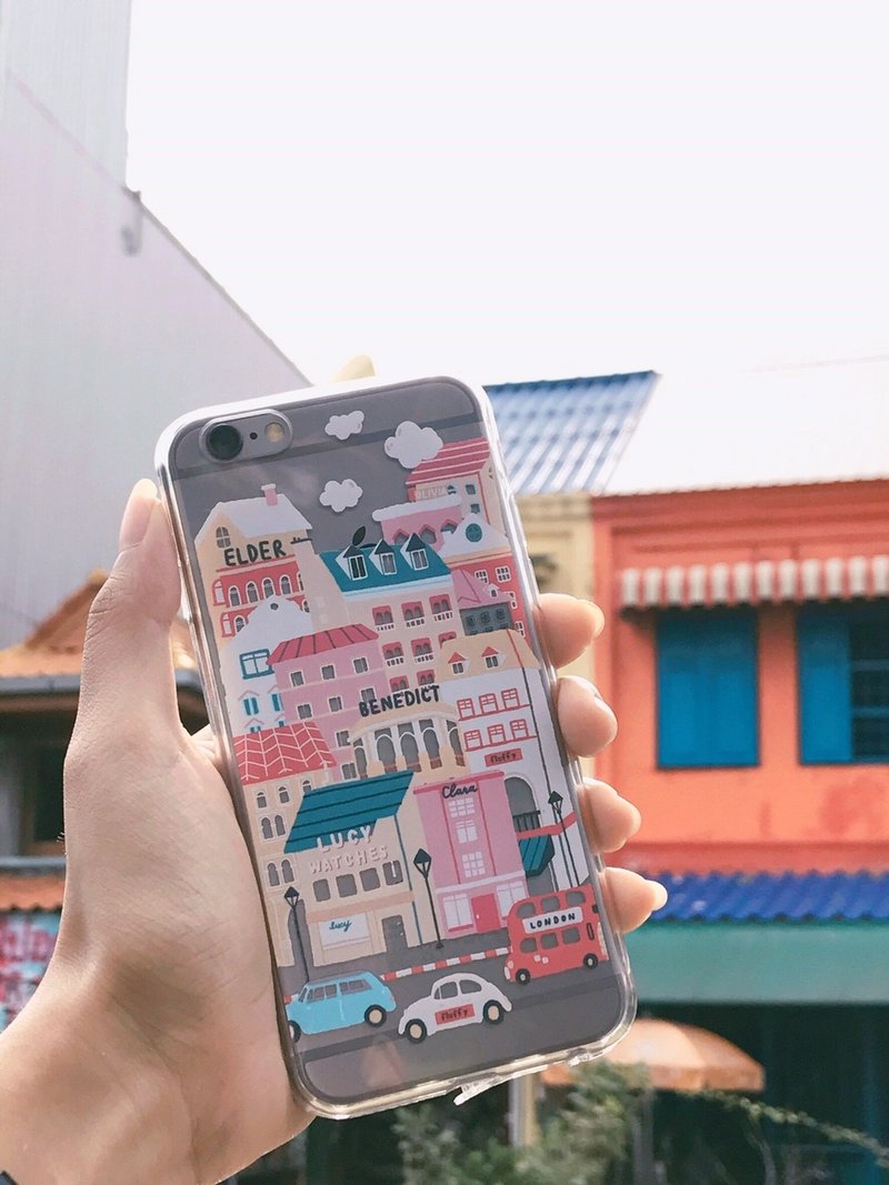 Mobile Case: Little Town - 平板/電腦保護殼/保護貼 - 矽膠 粉紅色