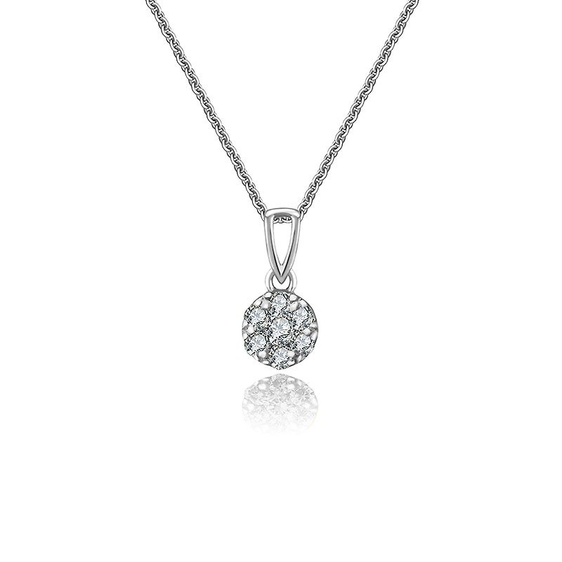 Gold Hollow Arrow Diamond Necklace - Necklaces - Gemstone Orange