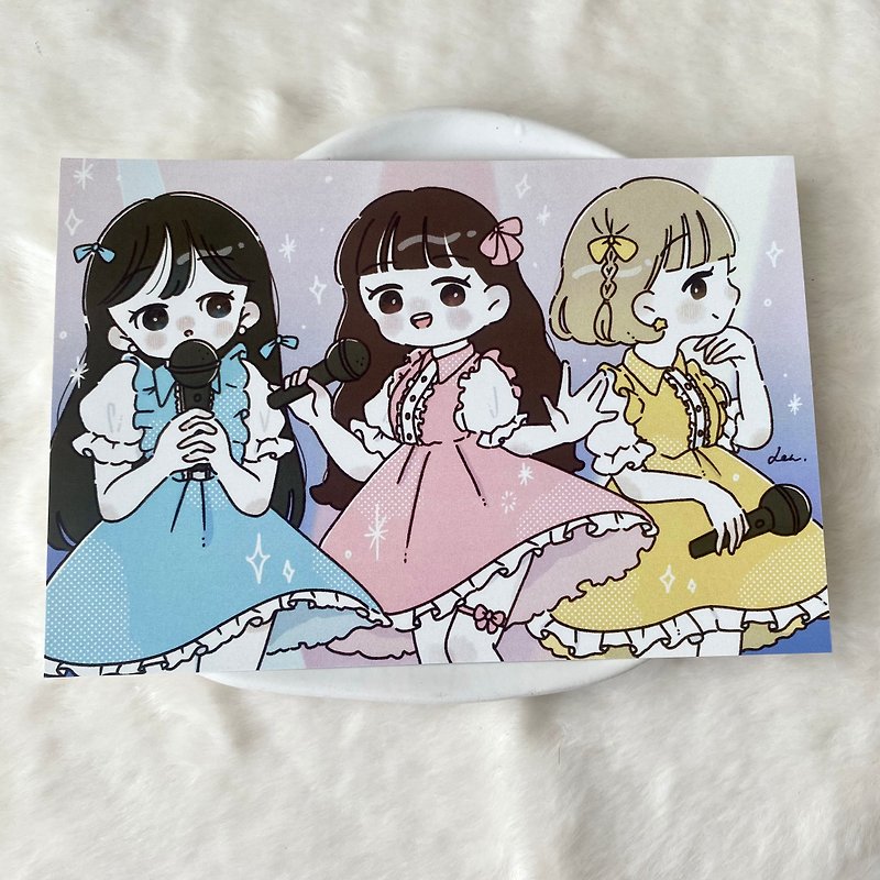 アイドルの女の子ポストカード - 心意卡/卡片 - 紙 