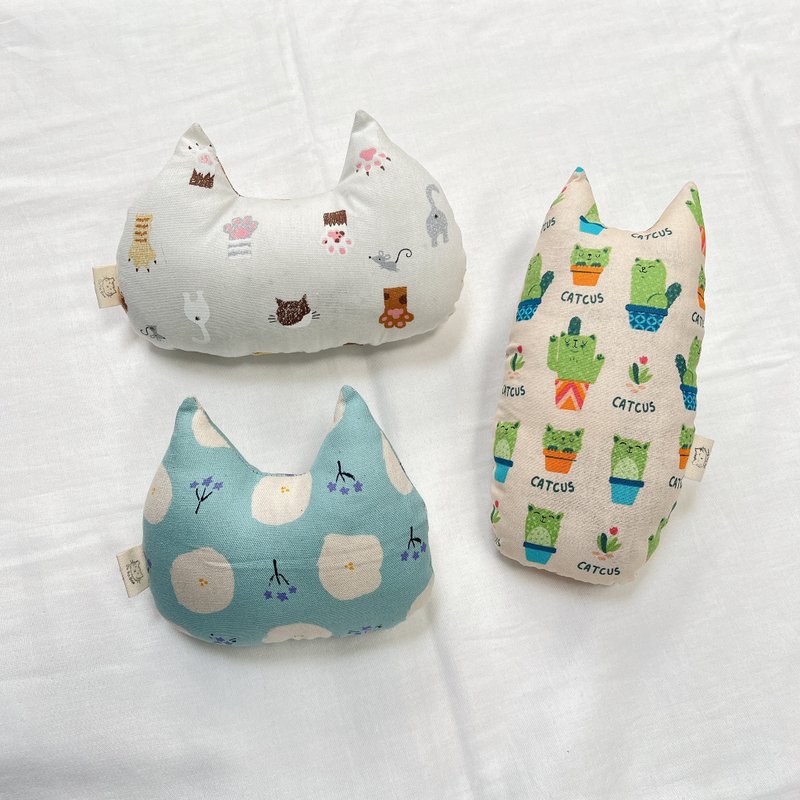 Cat straw bag cat toy_cat head shape - Pet Toys - Cotton & Hemp 