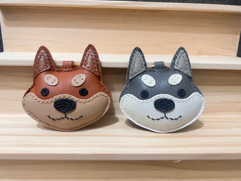 Shiba Inu keychain - Keychains - Genuine Leather Multicolor