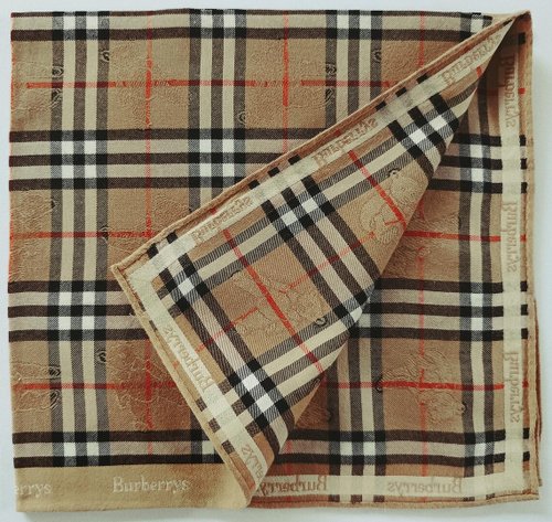 バーバリー　ハンカチ BURBERRY バーバリー タオルハンカチ メンズ 濃紺 ハンカチ