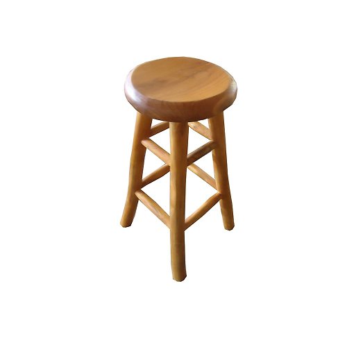 吉迪市 JatiLiving 【吉迪市100%全柚木家具】柚木圓形吧台椅 EFACH029A 椅子 高腳椅