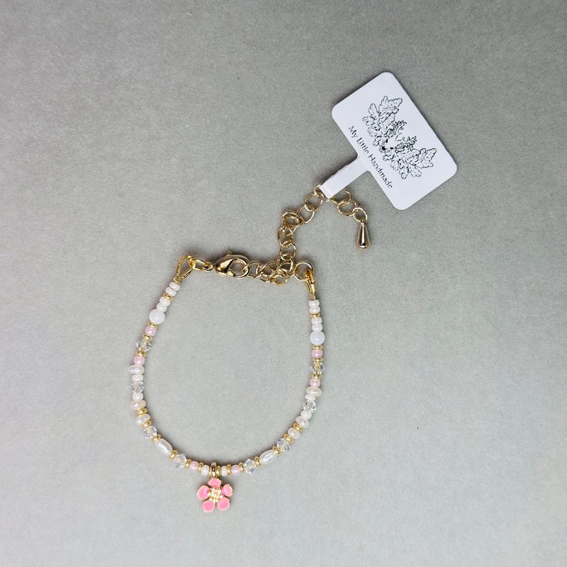 天然淡水珍珠+施華洛世奇Swarovski水晶手鏈 JW165H-001 - 手鍊/手環 - 珍珠 多色