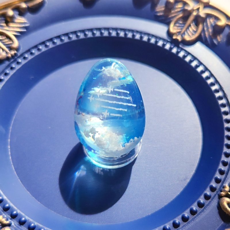 空　雲　飛行機　雲レジン　空レジン - 擺飾/家飾品 - 樹脂 藍色