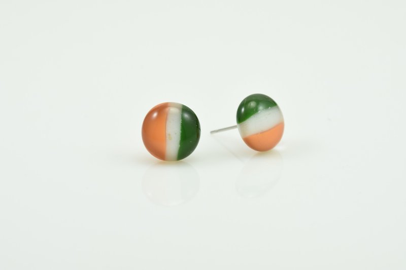 Flag Earring Series-Ivory Coast - ต่างหู - แก้ว หลากหลายสี