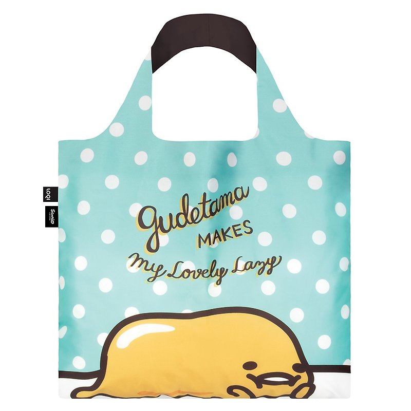 LOQI Shopping Bag - Sanrio Authorized (Egg Yellow Green GU01) - Messenger Bags & Sling Bags - Polyester Multicolor
