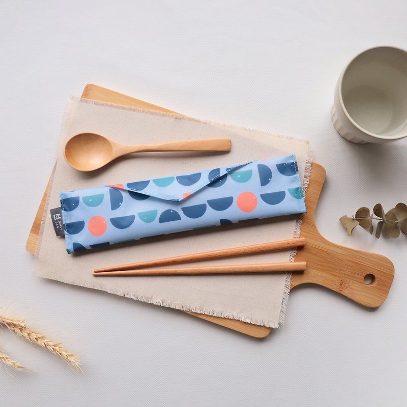[US-Japan Bag] Cutlery Bag-Blue Moonlight (with log cutlery) - Cutlery & Flatware - Polyester Multicolor