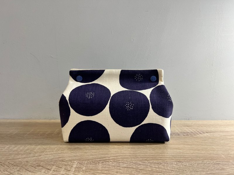 [Ready Stock] Polka Dot Toilet Paper Storage Bag - Tissue Boxes - Cotton & Hemp 