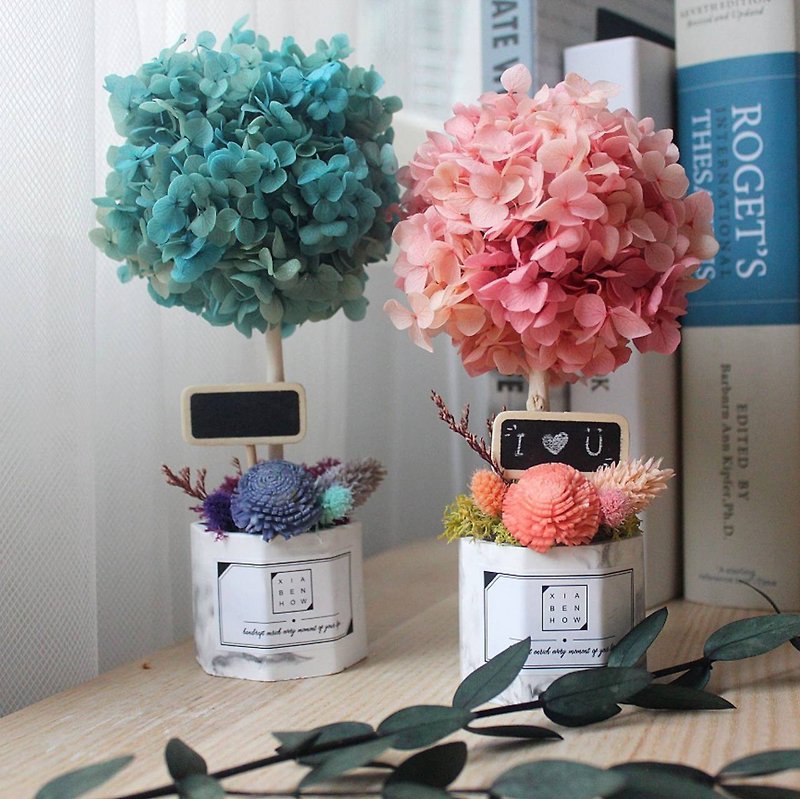 [Handmade DIY Material Pack] Everlasting Hydrangea Tree Diffuser Pot Flower - จัดดอกไม้/ต้นไม้ - พืช/ดอกไม้ 