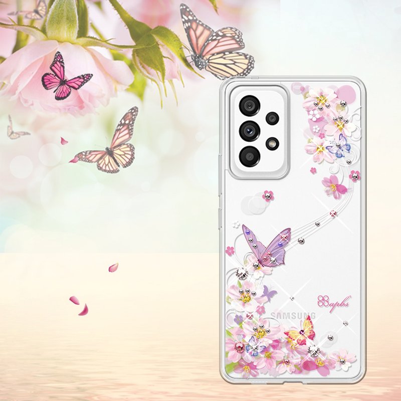 Samsung Galaxy A53 5G 輕薄軍規防摔彩鑽手機殼-迷蝶香 - 手機殼/手機套 - 其他材質 多色