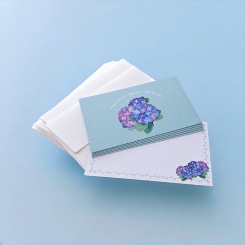 メッセージカード封筒セット【紫陽花】 - 卡片/明信片 - 紙 