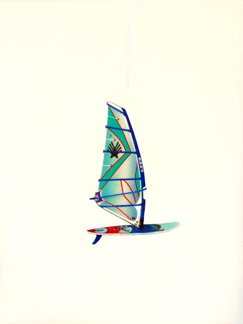 Felt ornament for decor Windsurfing, a decoration of a rearview mirror in a car - 擺飾/家飾品 - 聚酯纖維 