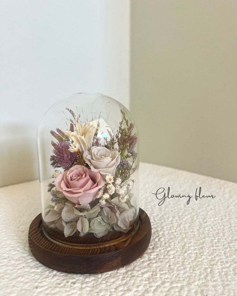 永生花玻璃罩・靜謐的花園 - 乾燥花/永生花 - 植物．花 多色