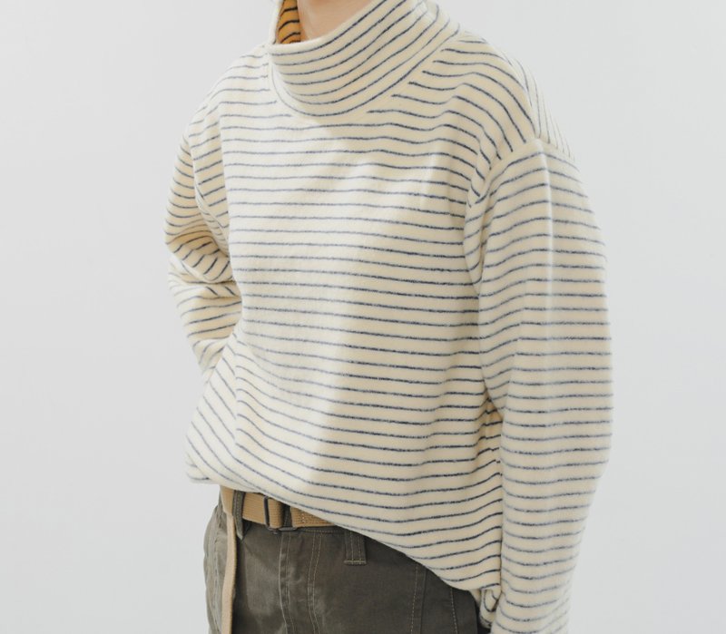 [Colored Stripes] French Retro / Mori Girl Literary / Soft Knit Base Layer - เสื้อผู้หญิง - วัสดุอื่นๆ หลากหลายสี