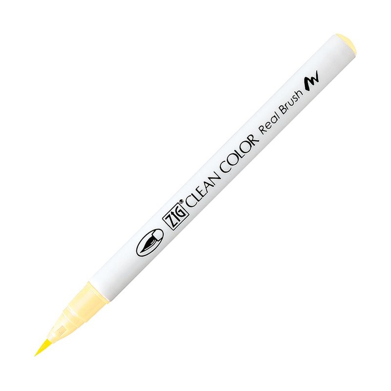 【Kuretake 日本吳竹】ZIG 彩繪毛筆 Pale Yellow - 其他書寫用具 - 塑膠 黃色