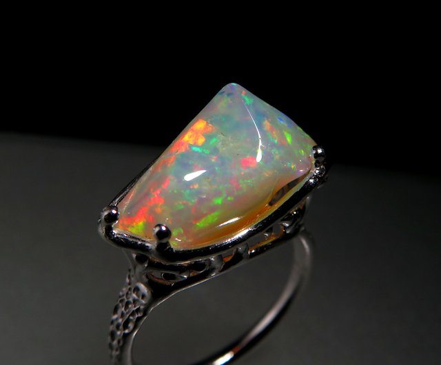 オパールリング MINAMO - Opal -「Cosmo」ダイヤモンド 取り巻き リング/ネックレス