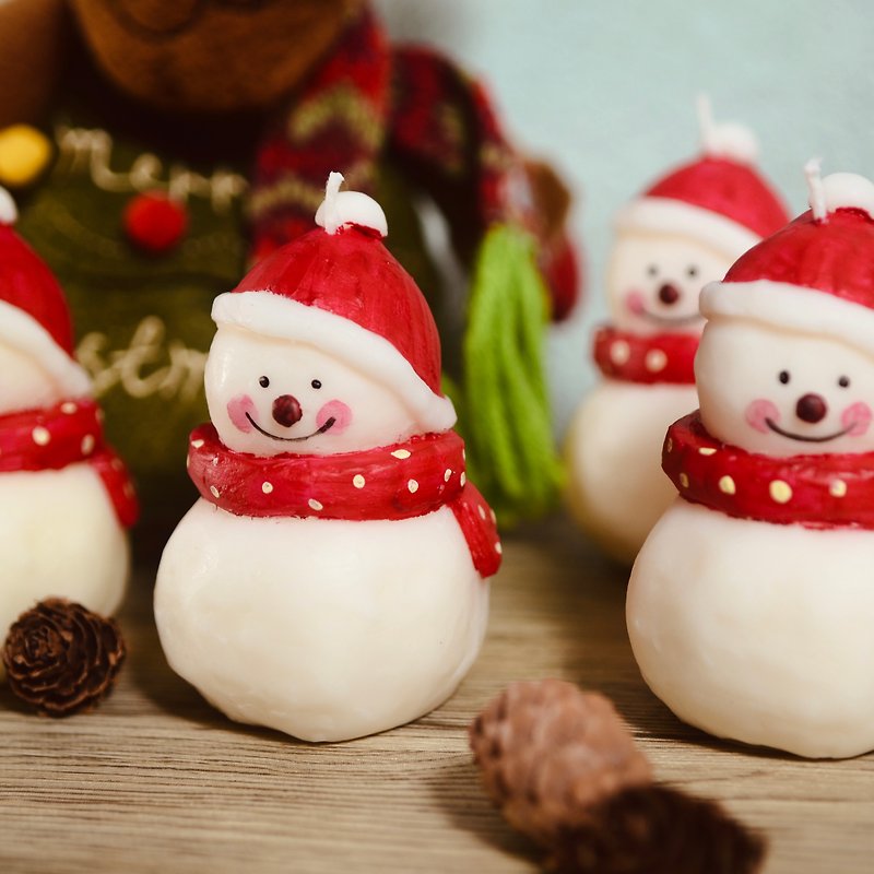 聖誕禮盒 | 聖誕樹 雪人 聖誕襪 浮雕雕刻香氛蠟燭 手工製 - 香薰蠟燭/燭台 - 蠟 多色