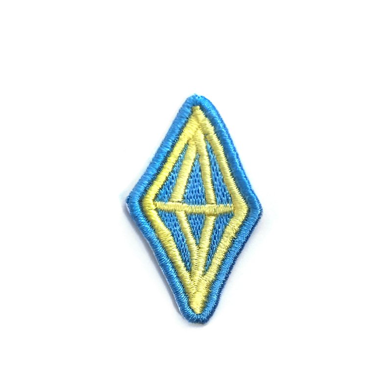 Crystal - 襟章/徽章 - 繡線 藍色