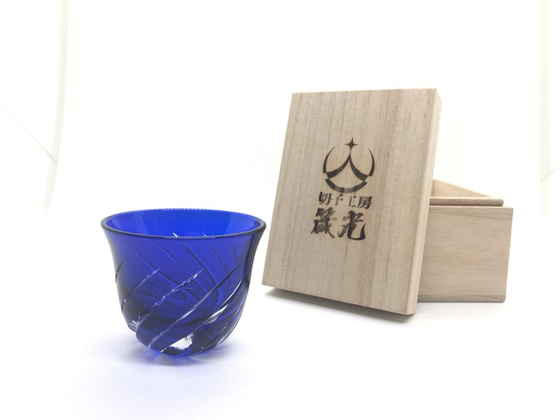 ぐいのみ・風陣 - 酒杯/酒器 - 玻璃 藍色