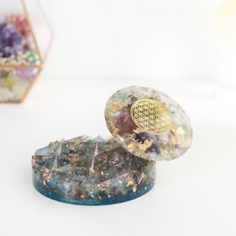 奧根魔幻鑽與能量盤 - 擺飾/家飾品 - 水晶 藍色
