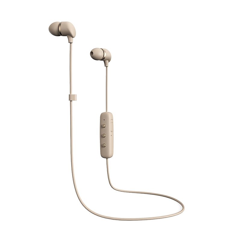 HAPPY PLUGS IN-EAR WIRELESS In-Ear Bluetooth Headset - Nude Skin Tone - หูฟัง - พลาสติก สีทอง