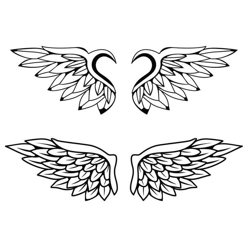 Wings svg, wings template, wings eps, wings png, wings laser cut, wings cut file - 圖文模板設計 - 其他材質 