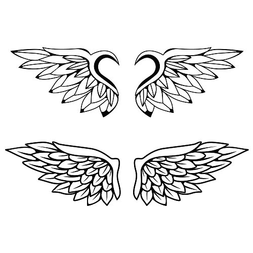 JustGreatPrintables Wings svg, wings template, wings eps, wings png, wings laser cut, wings cut file