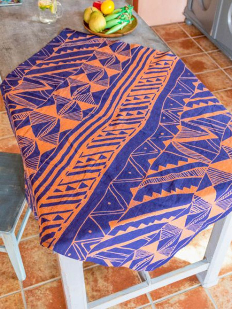 [Hot Pre-Order] African Totem Tablecloth (Two Colors) IDSP82B1 - Place Mats & Dining Décor - Cotton & Hemp Multicolor