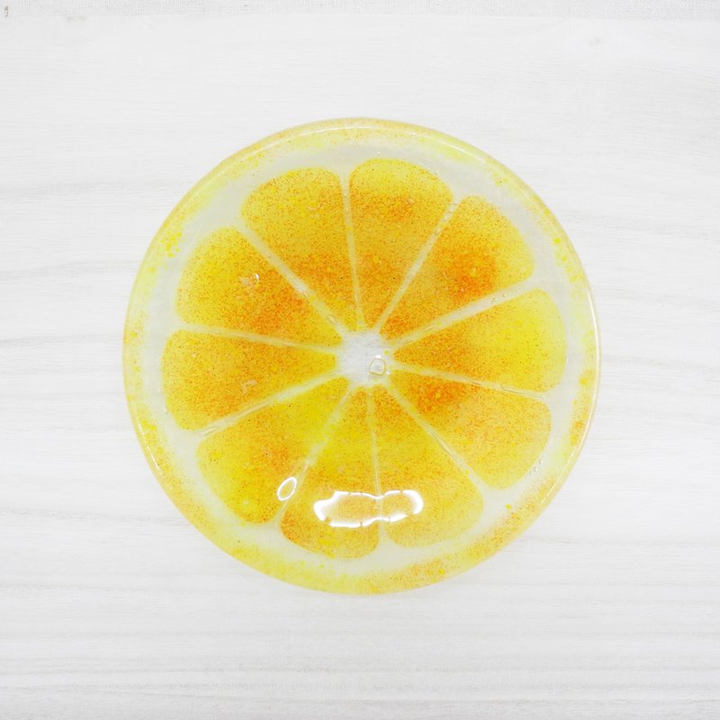 Highlight 還來 - 檸檬玻璃盤/夏日系列-檸檬黃 - 盤子/餐盤/盤架 - 玻璃 黃色
