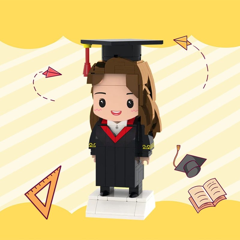 Customized cute building block dolls, building block toys, customized building block portraits, graduation gifts - ตุ๊กตา - พลาสติก 