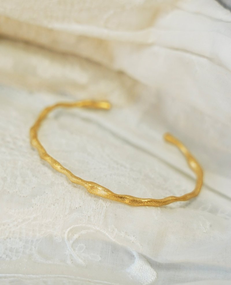 SV Diamond Blast Abstract Bangle - 手鍊/手環 - 其他金屬 金色