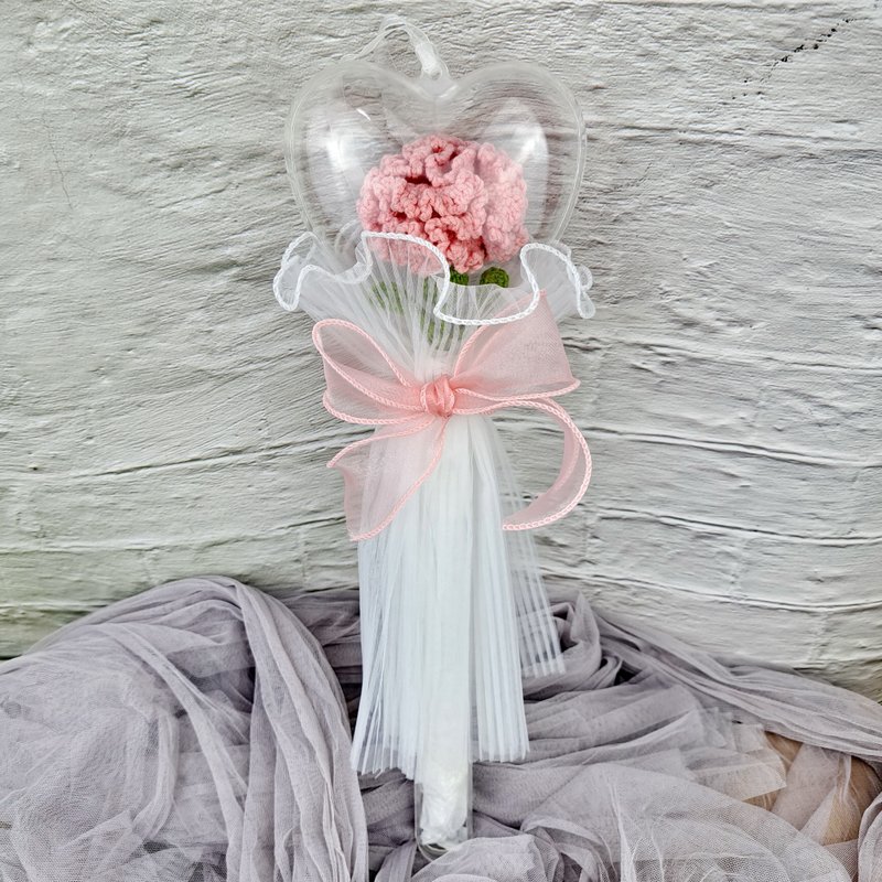 手鉤康乃馨花束 生日禮物 手棒花 花束 畢業 情人節 CRF-038A - 擺飾/家飾品 - 聚酯纖維 粉紅色