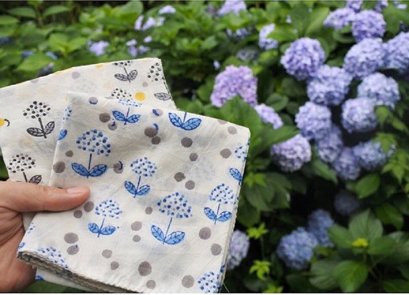 地球樹公平貿易fair trade -- 手工木刻印cottiind方巾 - 手帕 - 棉．麻 