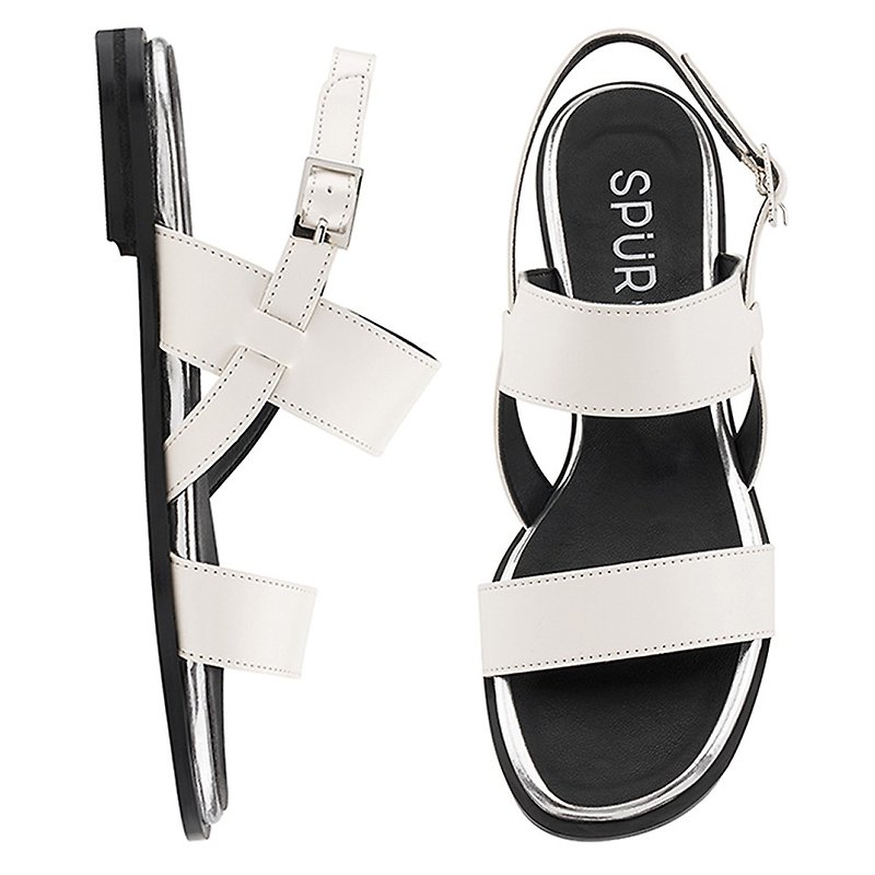 PRE-ORDER – SPUR Trendy Shape MS9077 WHITE - Sandals - Faux Leather 