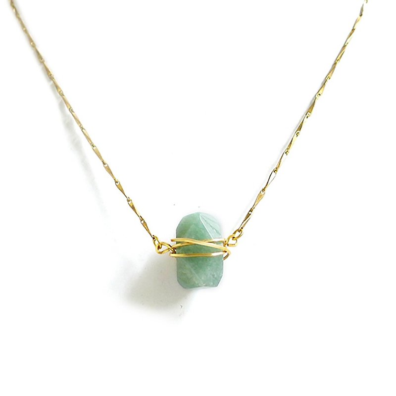 Ficelle | handmade brass natural stone bracelet | [Fatal seduction of the snow woman] Dongling jade - Bracelets - Gemstone 