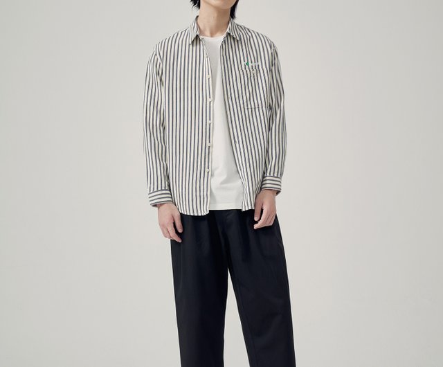 JARVISTORM2021 Japanese unpressed Yarn-dyed Striped Denim Shirt